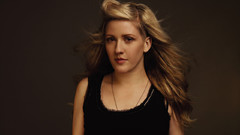 Woman blondes ellie goulding singers brown background Simple 