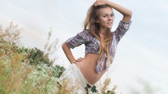 Woman blondes girls in nature Femjoy magazine Dana Peach Dana 