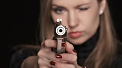 Woman blondes girls with guns Walther