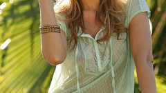 Woman blondes long hair lingerie piercings cowboy hats pierced 