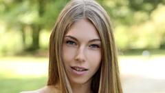 Woman blondes models blue dress abby pornstars W4B magazine 