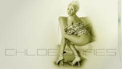 Woman blondes models Chloe Jones