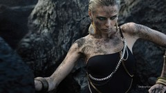 Woman blondes models Nastya Kunskaya