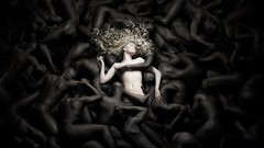 Woman blondes models nude artwork black people Interracial 