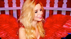 Woman blondes smiling Masiela Lusha