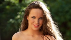 Woman blondes smiling teal blue eyes Erotic Snap magazine