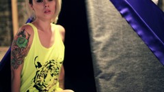 Woman blondes tattoos alysha nett