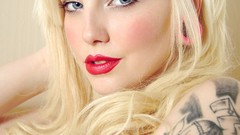 Woman blondes tattoos amie conradine