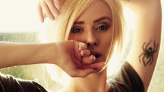 Woman blondes tattoos models alysha nett