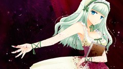 Woman blood dress anime girls blue eyes umineko no naku koro ni 