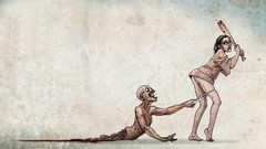 Woman blood glasses zombies panties baseball bats Girls in 