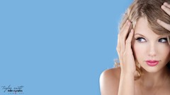 Woman blue background blondes taylor swift blue eyes singers 