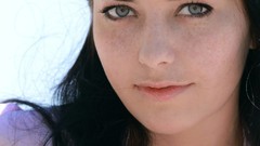 Woman blue eyes black hair Met-Art magazine Olivia F