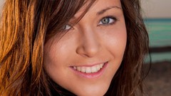 Woman blue eyes brunettes models Sophia E