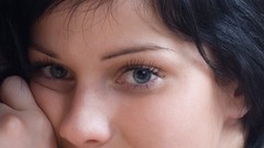 Woman blue eyes brunettes teen maura Muara A