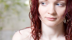 Woman blue eyes redheads