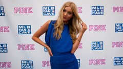 Woman board blondes blue dress elsa hosk