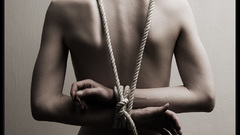 Woman bondage naked back