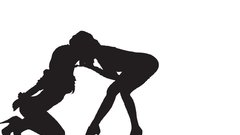 Woman bondage silhouettes lesbians