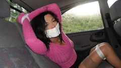 Woman bondage stockings skirts