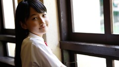 Woman Books Japanese asians school uniforms models digital Riho 