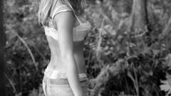 Woman Britney Spears grayscale