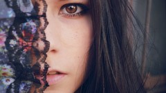 Woman brown eyes brunettes denisa