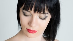 Woman brunettes bangs models nude Lo Lynn Jarka RylskyArt 