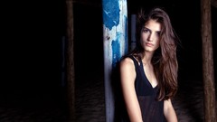 Woman brunettes black dress jaine schuh