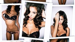 Woman brunettes bra panties boobs no bra topless Ashley Sky