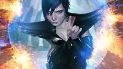 Woman brunettes cleavage magic: the gathering mtg artwork Clint 