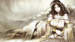 Woman brunettes dark souls artwork fantasy art Gwynevere 