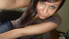 Woman brunettes duck face