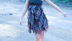 Woman brunettes forests Hitchhiking hitchhikers Justine Jewel