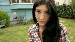 Woman brunettes freckles marre