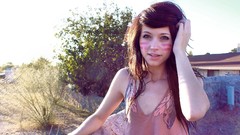 Woman brunettes hands on head Taylor Penshorn