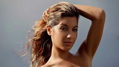 Woman brunettes models arms raised Femjoy magazine natural 