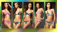 Woman brunettes models bikini Navarro Lais Navarro