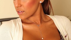 Woman brunettes models cleavage Briana Lee