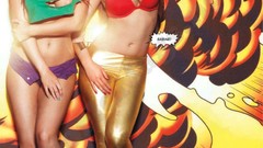 Woman brunettes models cleavage Nuts magazine India Reynolds 