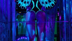 Woman brunettes models dancers butterfly wings Anna 