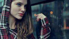 Woman brunettes models Emily Tebbetts Tessa Schaaf