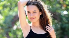 Woman brunettes models Femjoy magazine Valyn