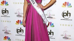 Woman brunettes models Miss World 2012