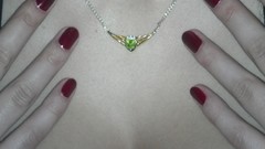 Woman brunettes nail polish fingernails cleavage boobs 