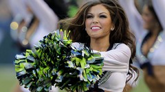 Woman brunettes nfl cheerleaders Seatle Seahawks