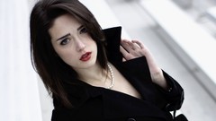 Woman brunettes pale skin Nicole Weaver