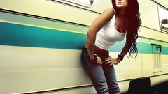 Woman brunettes piercings models Tammy