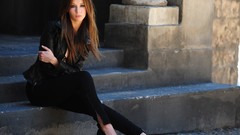 Woman brunettes pumps high heels Ashley Mulheron