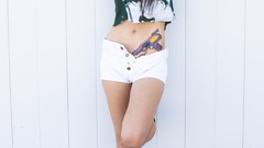 Woman brunettes skinny Lights Valerie Poxleitner Lights band 